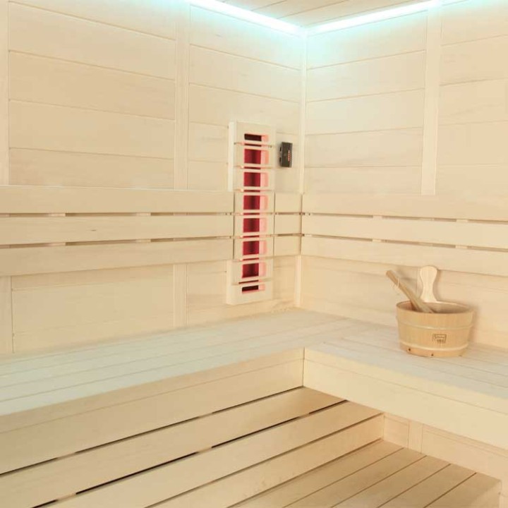 Finská sauna AWT E1205A topol 266x198 9kW Vitro