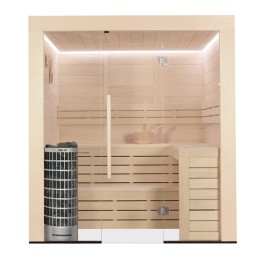 Finská sauna AWT E1205B topol 207x198 9kW Cilindro