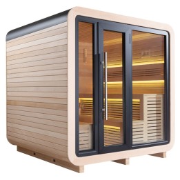 Venkovní sauna AWT THE CUBE X1 Hemlock 225x225 Eos Cubo 9kW