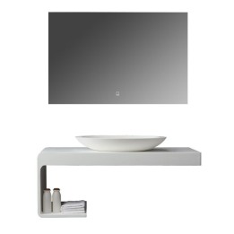 Koupelnový nábytek – set StoneArt LQ610-17 levé provedení bílý 100×40 lesklý