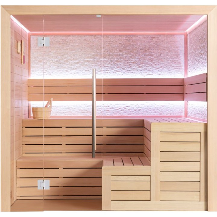 Finská sauna EAGO AWT E1603A hemlock 220×200 bez kamen