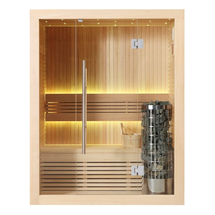 Finská sauna EAGO AWT E1113B hemlock 150×105 6,8 kW Cilindro