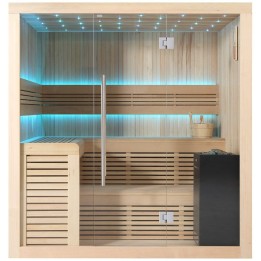 Finská sauna EAGO AWT E1112B hemlock 200×170 9 kW Virta