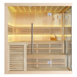 Finská sauna EAGO AWT E1115B hemlock 200×200 bez kamen