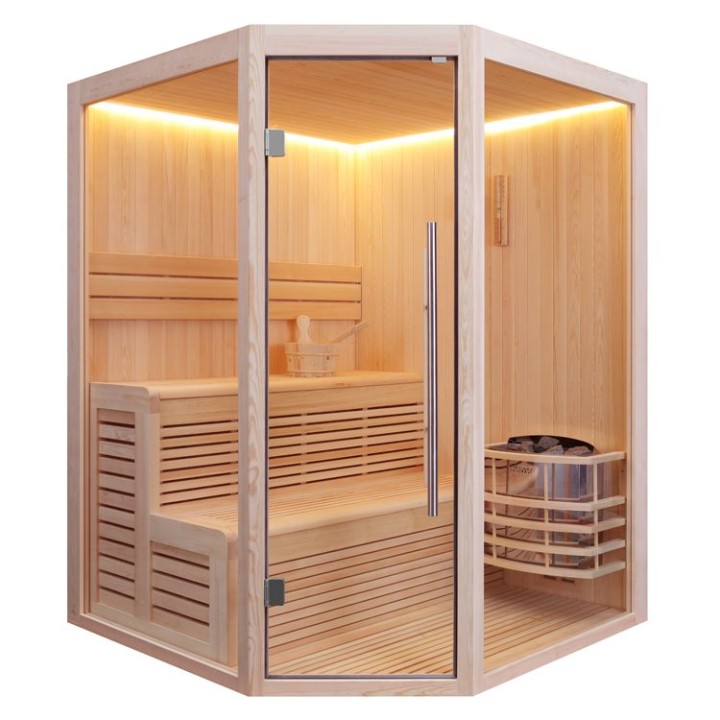 Finská sauna EAGO AWT E1801B borovice 160×160 6 kW Vega
