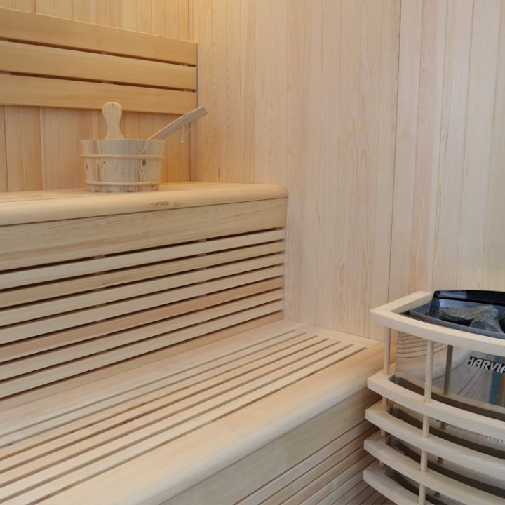 Finská sauna EAGO AWT E1801B borovice 160×160 6 kW Vega