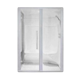 Parní sauna EAGO AWT S200B alu 146×131 pravé provedení