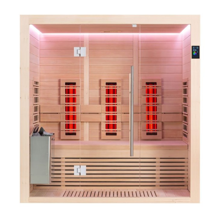 Infrakabina EAGO AWT E1250B-IR hemlock 180×110 6 kW TheWall