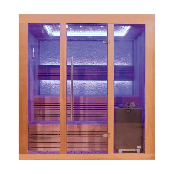 Finská sauna EAGO AWT E1244B červený cedr 180×150 9 kW EOS Cubo