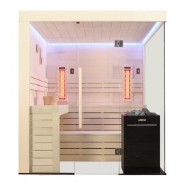 Finská sauna EAGO AWT E1205A-IR topol 266×198 9 kW Vitra
