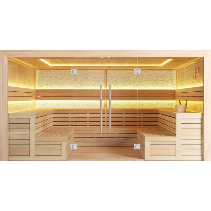 Finská sauna EAGO AWT E1600C hemlock 300×250 bez kamen