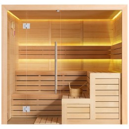Finská sauna EAGO AWT E1613C hemlock 180×180 bez kamen