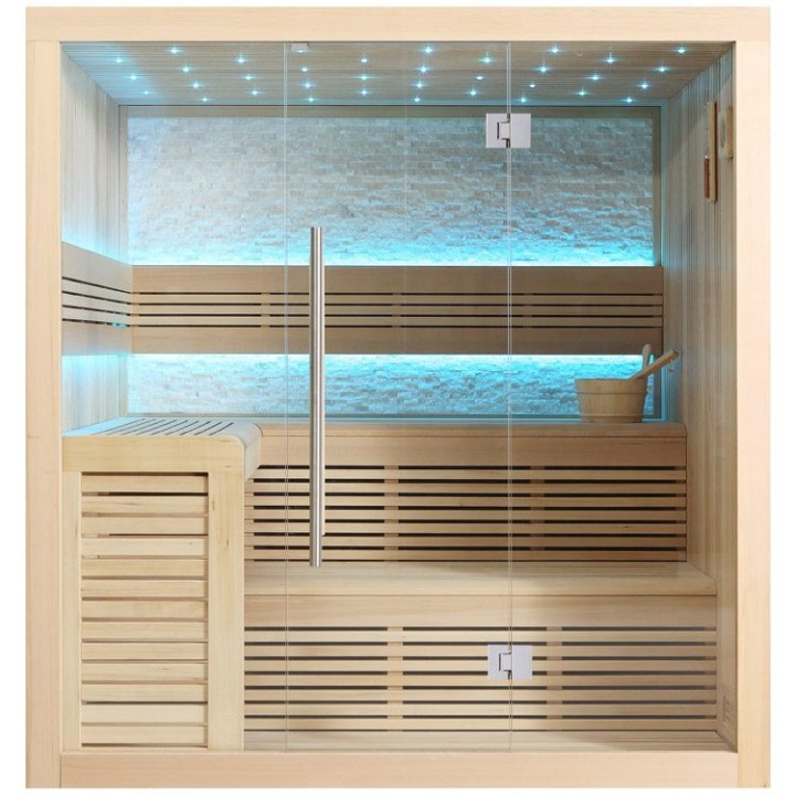Finská sauna EAGO AWT E1102B hemlock 200×170 bez kamen