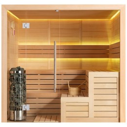 Finská sauna EAGO AWT E1613A hemlock 220×200 9 kW Cilindro