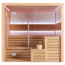 Finská sauna EAGO AWT E1603C červený cedr 180×180 bez kamen