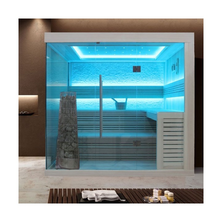 Luxusní finská sauna Bellagio E1246C Kiwi 180x180x216