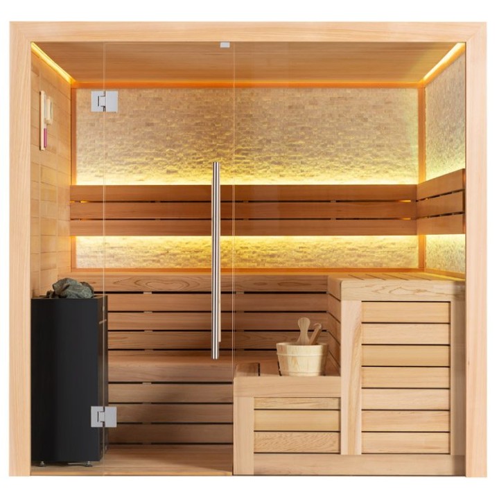 Finská sauna EAGO AWT E1603B červený cedr 200×180 bez kamen