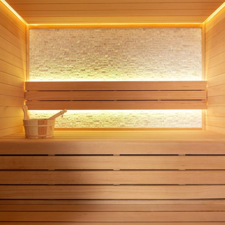 Finská sauna EAGO AWT E1604A hemlock 200×160 9 kW TheWall