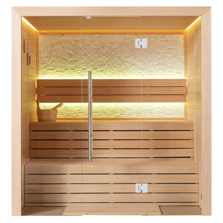 Finská sauna EAGO AWT E1604C hemlock 160×150 bez kamen