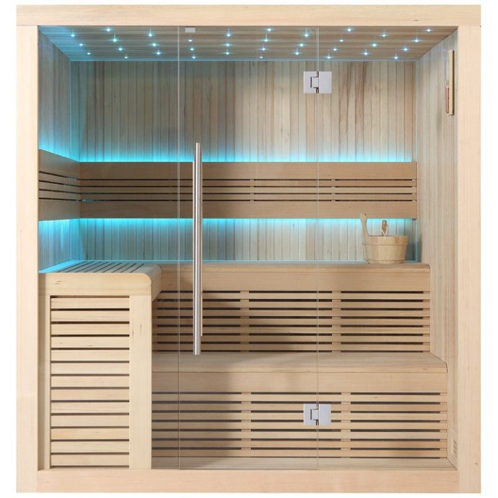 Finská sauna EAGO AWT E1112B hemlock 200×170 bez kamen