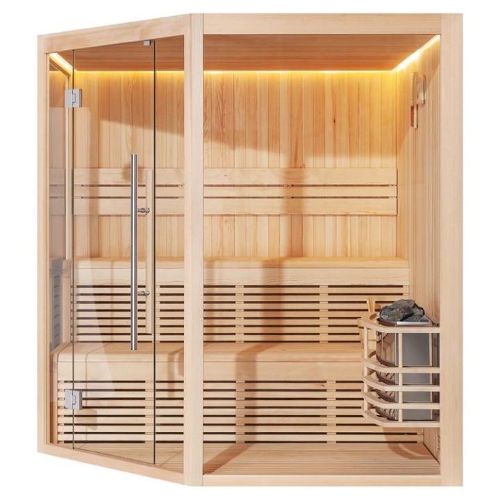 Finská sauna EAGO AWT E1801XL borovice 200×200 9 kW Cilindro