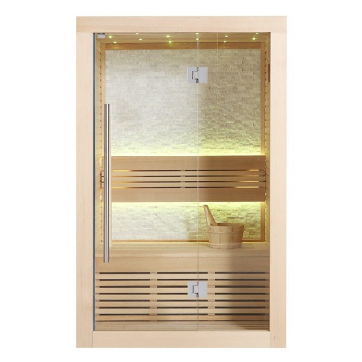 Finská sauna EAGO AWT E1103C hemlock 120×105 bez kamen