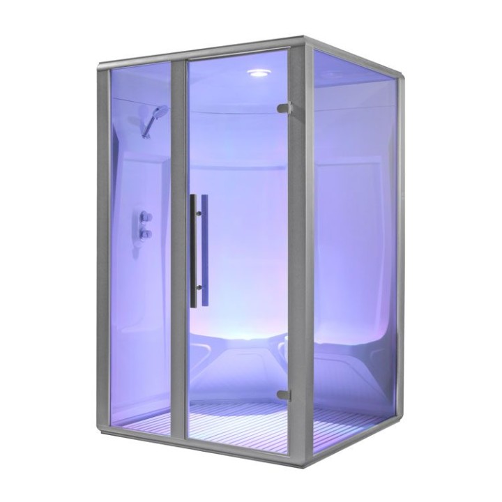 Parní sauna EAGO AWT S200D alu 114×131 levé provedení