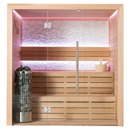 Finská sauna EAGO AWT E1604B červený cedr 180×150 6,8 kW Cilindro