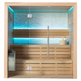 Finská sauna EAGO AWT E1604B červený cedr 180×150 6 kW TheWall