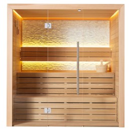 Finská sauna EAGO AWT E1604C červený cedr 160×150 bez kamen