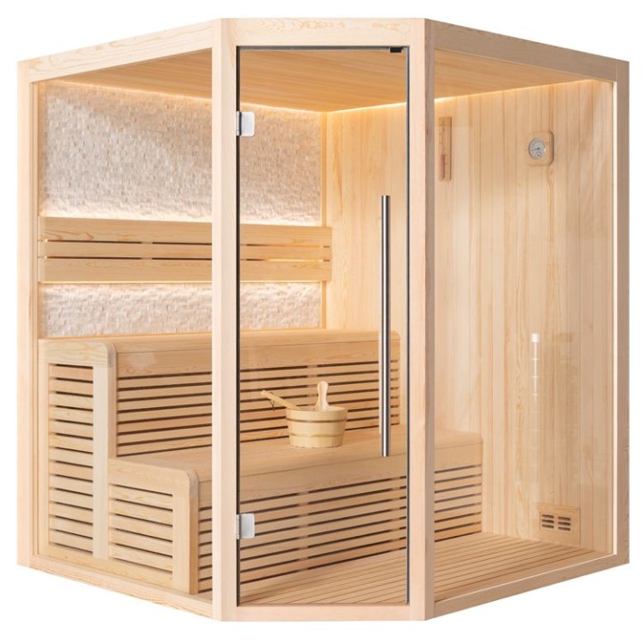 Finská sauna EAGO AWT E1811A borovice 180×180 bez kamen