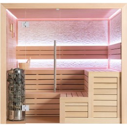 Finská sauna EAGO AWT E1603A hemlock 220×200 9 kW Cilindro