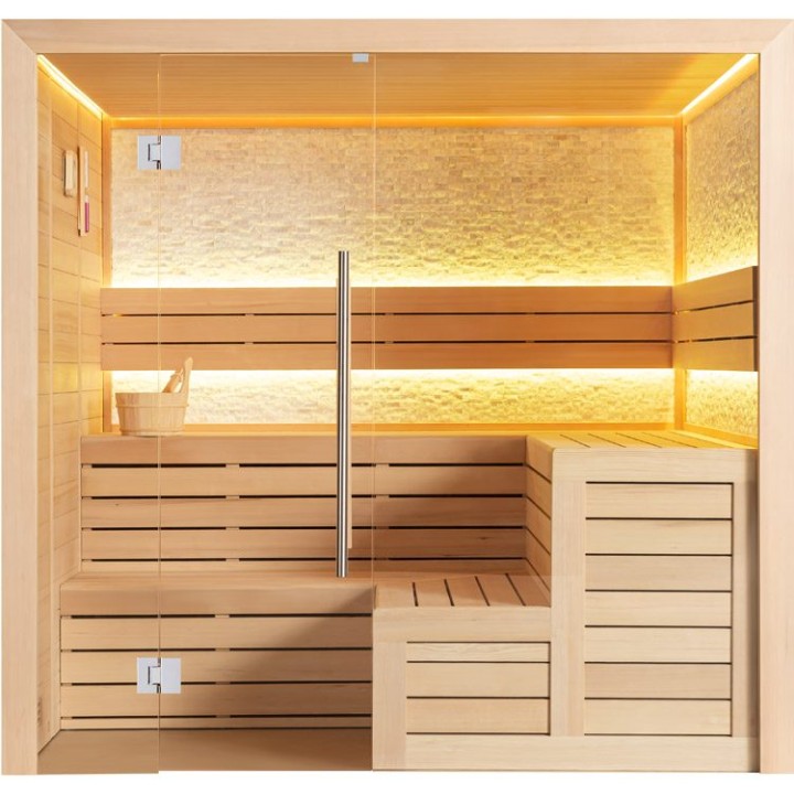 Finská sauna EAGO AWT E1603B hemlock 200×180 bez kamen