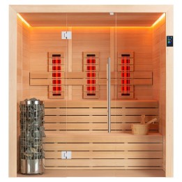 Finská sauna EAGO AWT E1614B-IR hemlock 180×150 6,8 kW Cilindro