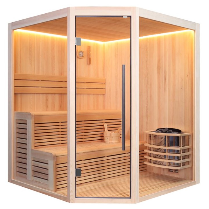 Finská sauna EAGO AWT E1801A borovice 180×180 8 kW Vega