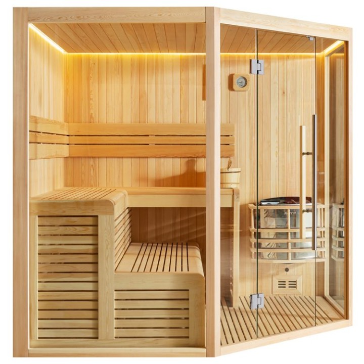 Finská sauna EAGO AWT E1806A borovice 220×220 bez kamen