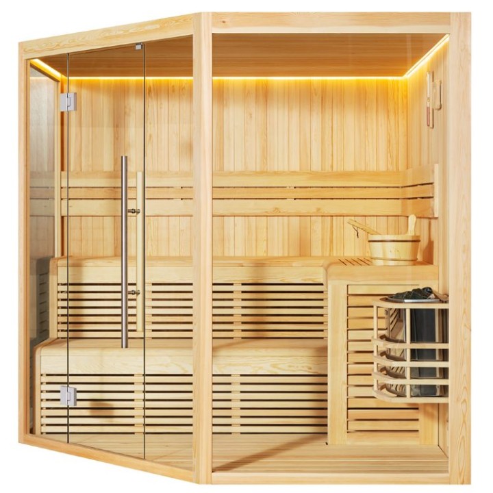 Finská sauna EAGO AWT E1806A borovice 220×220 bez kamen