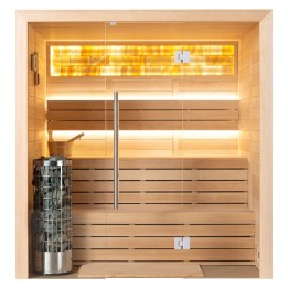 Finská sauna EAGO AWT E1624B hemlock 180×150 6,8 kW Cilindro