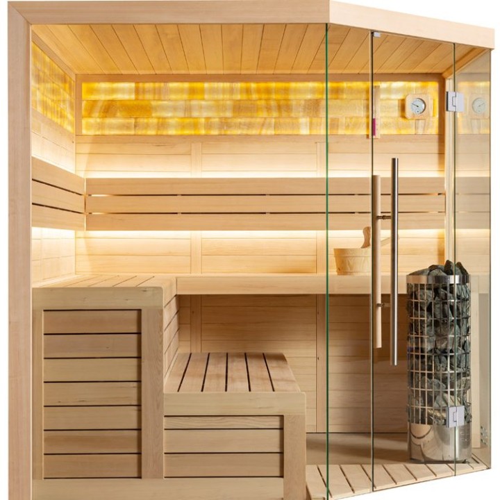 Finská sauna EAGO AWT E1621C hemlock 180×180 bez kamen