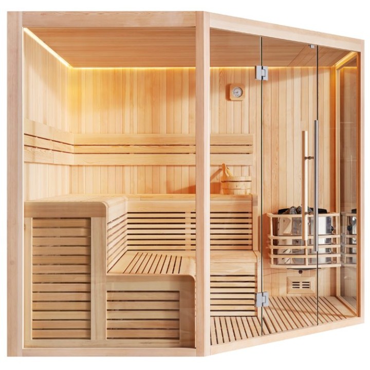 Finská sauna EAGO AWT B1806XL borovice 240×240 9 kW Viking Bi-O