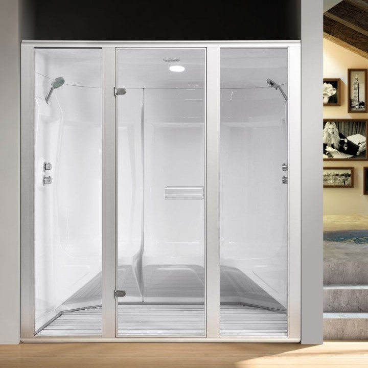Parní sauna EAGO AWT S204B alu 190×131 9 kW Harvia