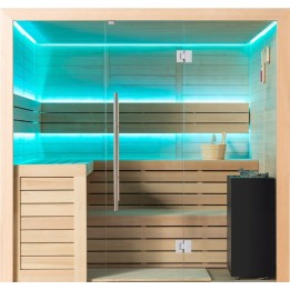 Finská sauna EAGO AWT B1612C hemlock 180×160 9 kW TheWall Bi-O