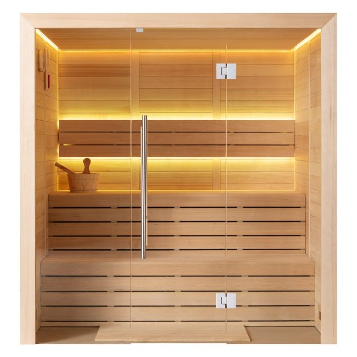 Finská sauna EAGO AWT E1614A hemlock 200×160 bez kamen