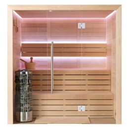 Finská sauna EAGO AWT E1614B hemlock 180×150 6,8 kW Cilindro