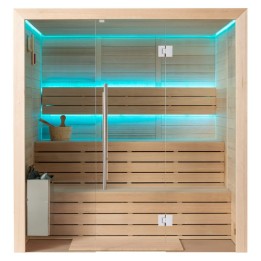 Finská sauna EAGO AWT E1614C hemlock 160×150 6 kW TheWall