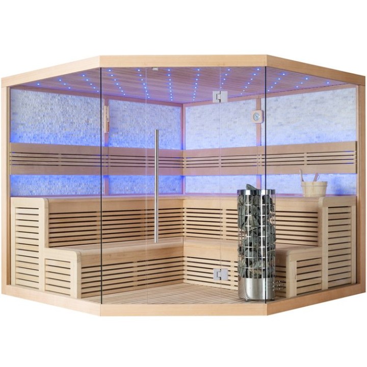 Finská sauna EAGO AWT E1101XL hemlock 250×250 bez kamen