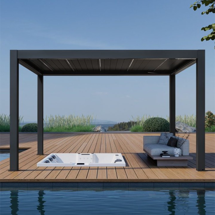 Pergola EAGO AWT P8-3B extreme antracit 3×4 m elektrická