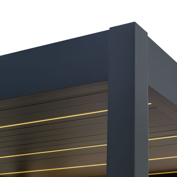 Pergola EAGO AWT P8-3C extreme antracit 3×5 m elektrická