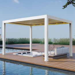 Pergola EAGO AWT P8-3B extreme bílá 3×4 m elektrická