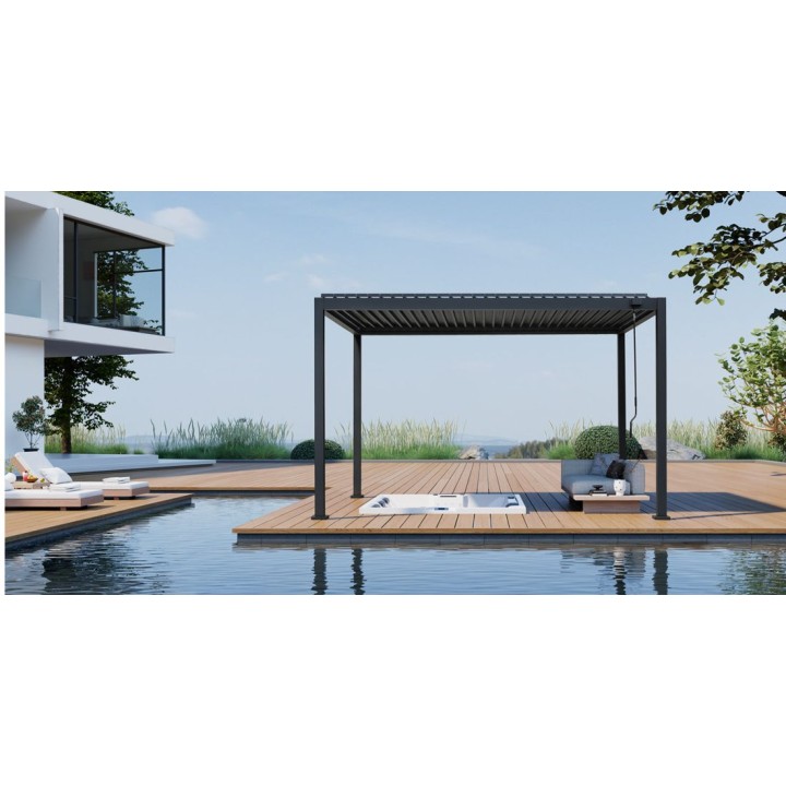 Pergola EAGO AWT P2-3B basic antracitová 3x4m s Handkurbel